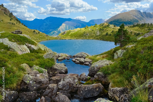 Fototapeta Naklejka Na Ścianę i Meble -  Estanys de Tristaina: high-mountain lakes in Andorra