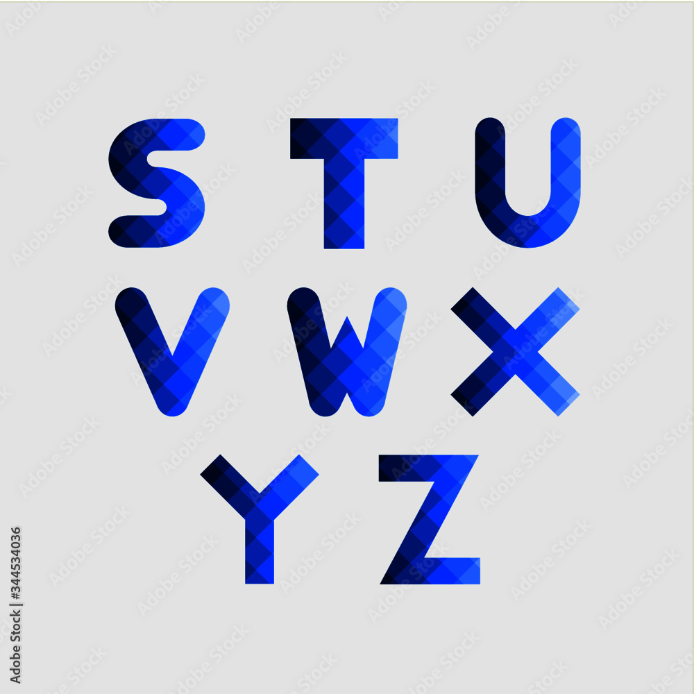 Fototapeta premium blue letters from S-Z icon logo