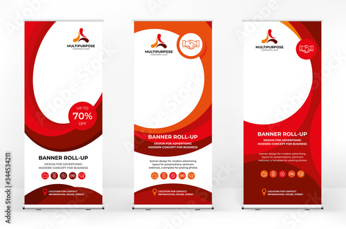 Roll-up design set, creative banner abstract background, banner for presentations, advertising of products and events, background for a brochure or booklet, advertising background