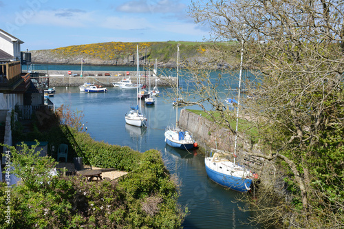 The inner harbour at Cemaes Bay on Anglesey in North Wales photo