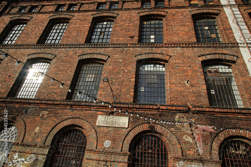 Old historic factory buildings in Off Piotrkowska area, Lodz, Poland