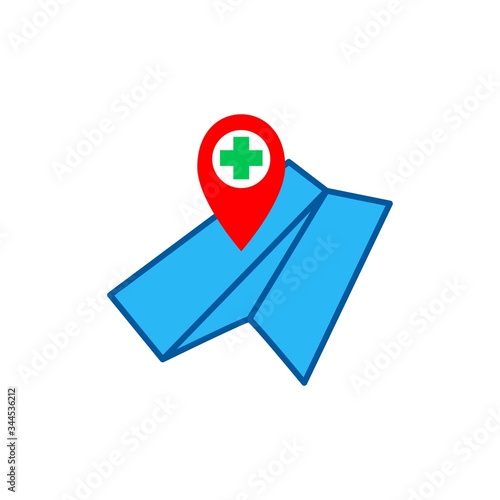 Free Download Map with a pin vector graphic design illustration - GFXLoad