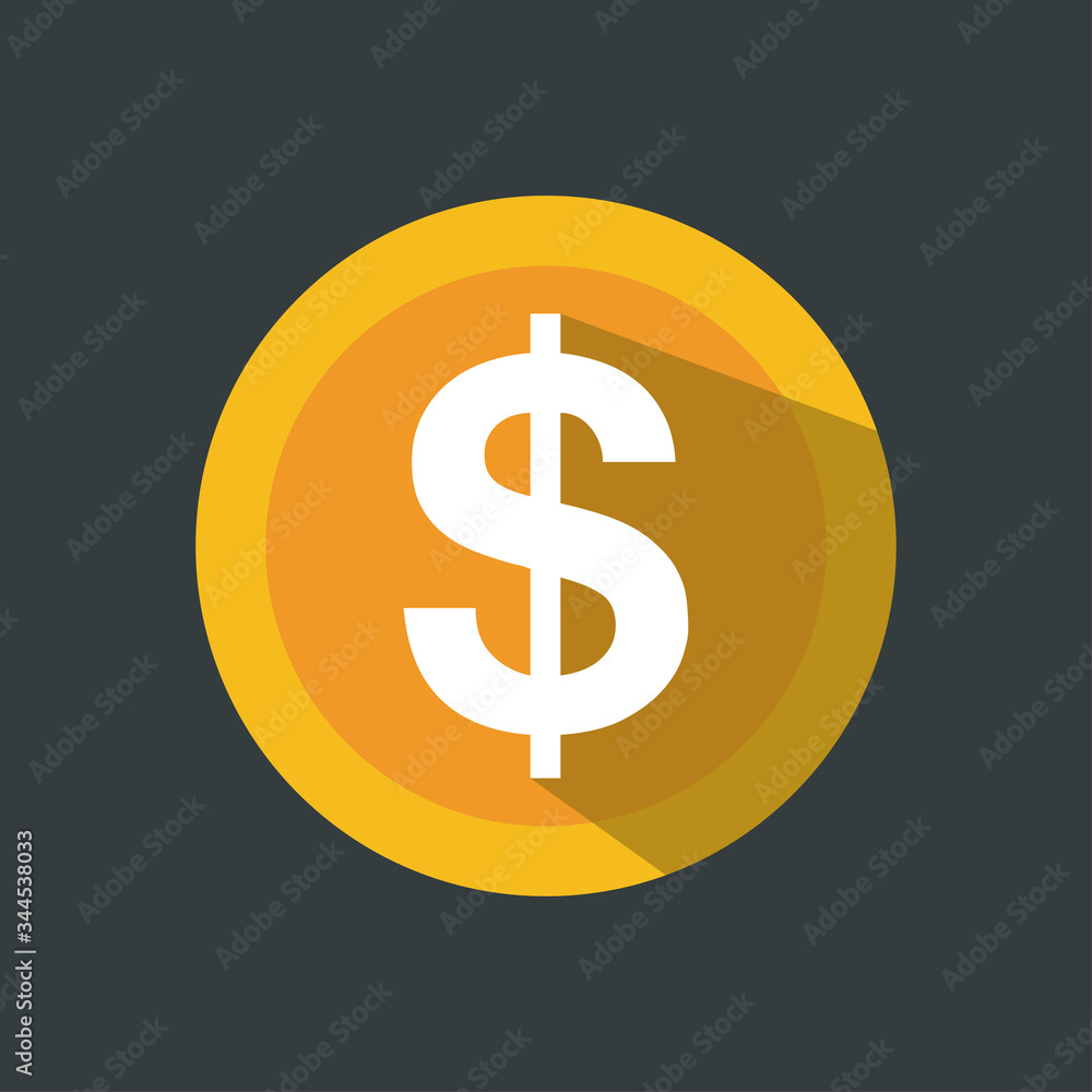Dollar symbol in circle . Vector illustration Dollar symbol in circle . Vector illustration
