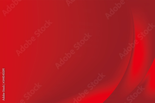 Abstract Smooth Red Wave Gradient Background Design, Red Background with Copy Space for Text Template Vector
