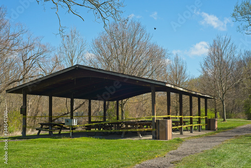 Closed picnic shelter