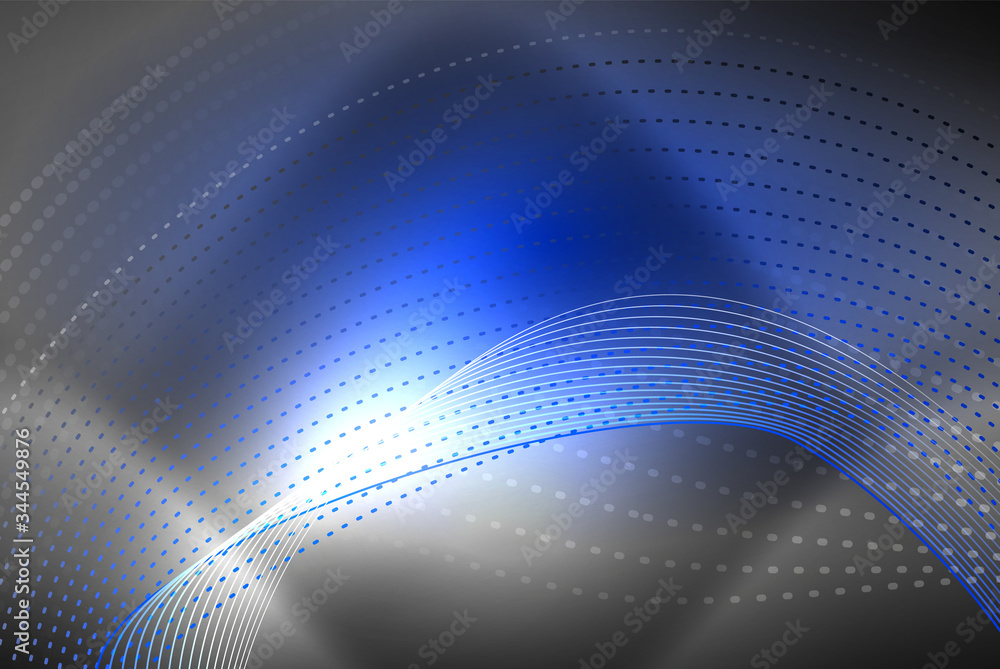 Abstract particles, wave background, neon motion techno design Abstract particles, wave background, neon motion techno design