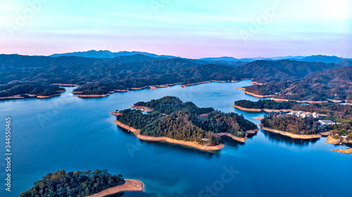 Aerial photo of Liuxihe Forest Park Island