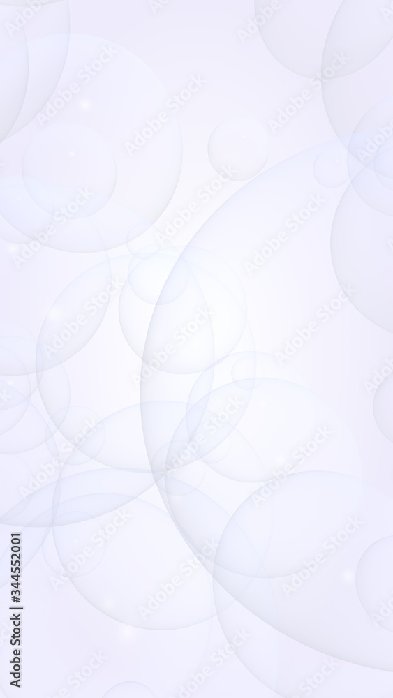 Abstract white background. Backdrop with light transparent bubbles. Vertical orientation. 3D illustration Abstract white background. Backdrop with light transparent bubbles. Vertical orientation. 3D illustration