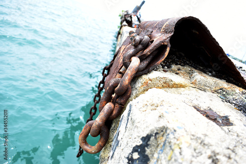 Damaged pier bridge Until you see the metal frame