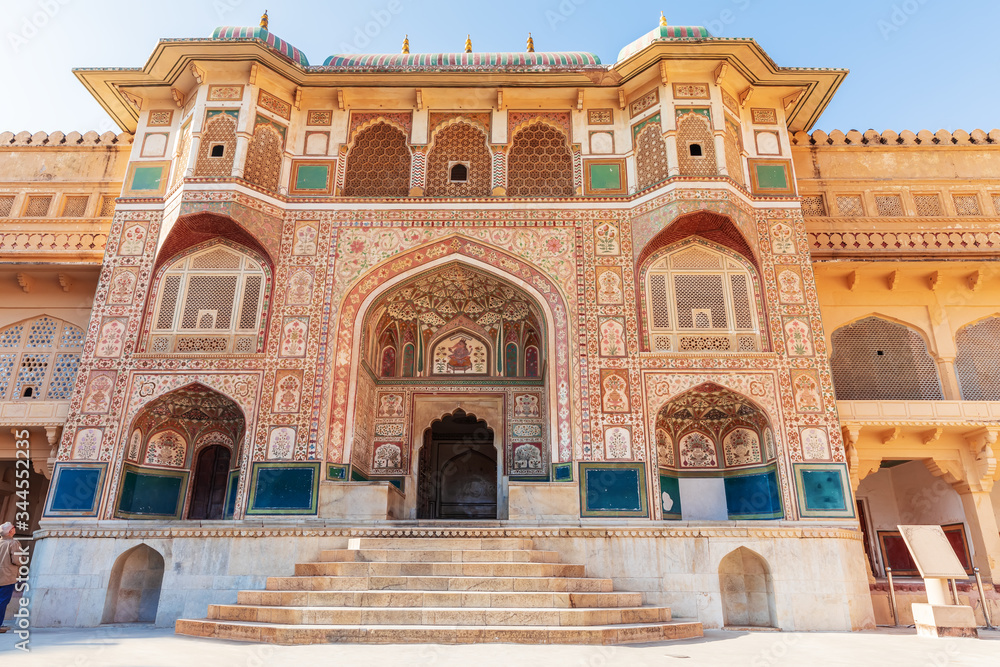 Obraz premium Ganesh Pol Gates in the Amber Fort of Jaipur, India