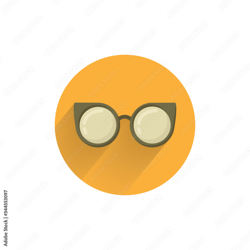glasses colorful flat icon with long shadow. glasses flat icon glasses colorful flat icon with long shadow. glasses flat icon