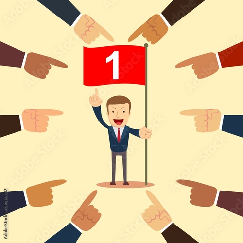pointing hands. Hand with pointing finger. Stock flat vector illustration.