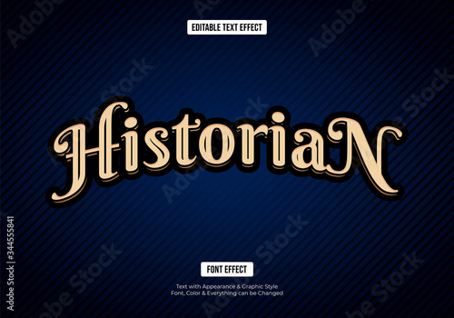 old historian text style, Editable text effect