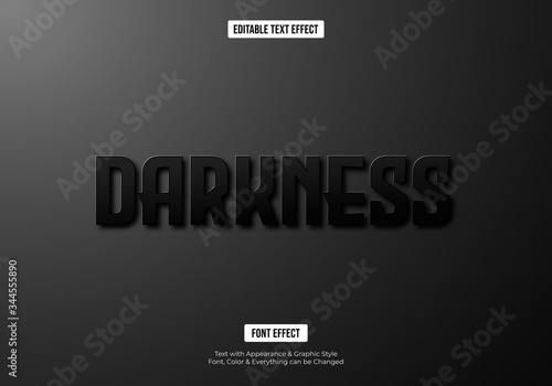Black darkness text effect, Editable text effect