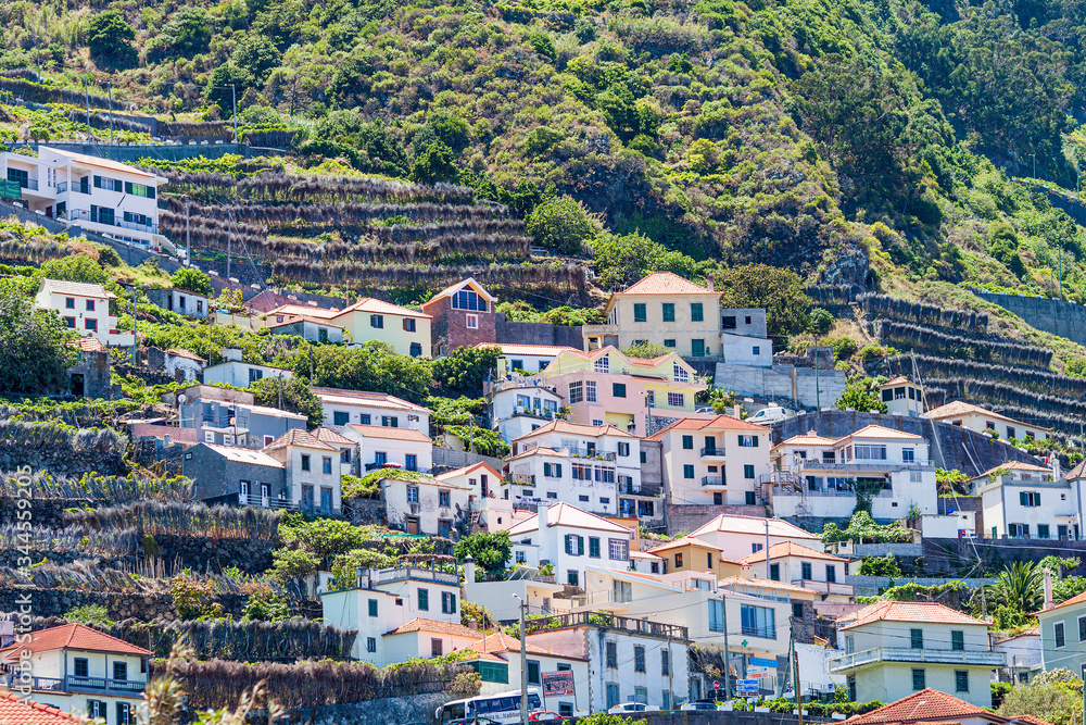 panoramic view of a city at Madeira - Portugal 