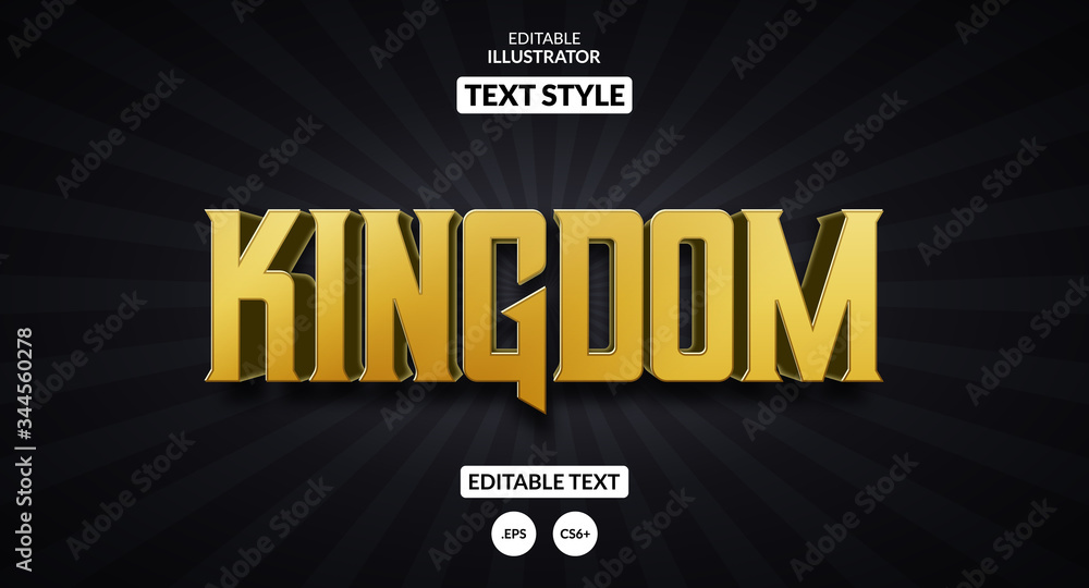 Obraz premium Kingdom royal text effect, Editable text effect