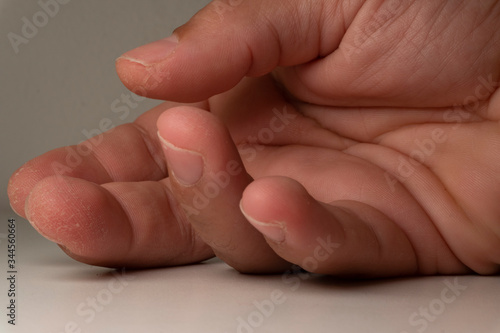 Hands and fingers in detail.