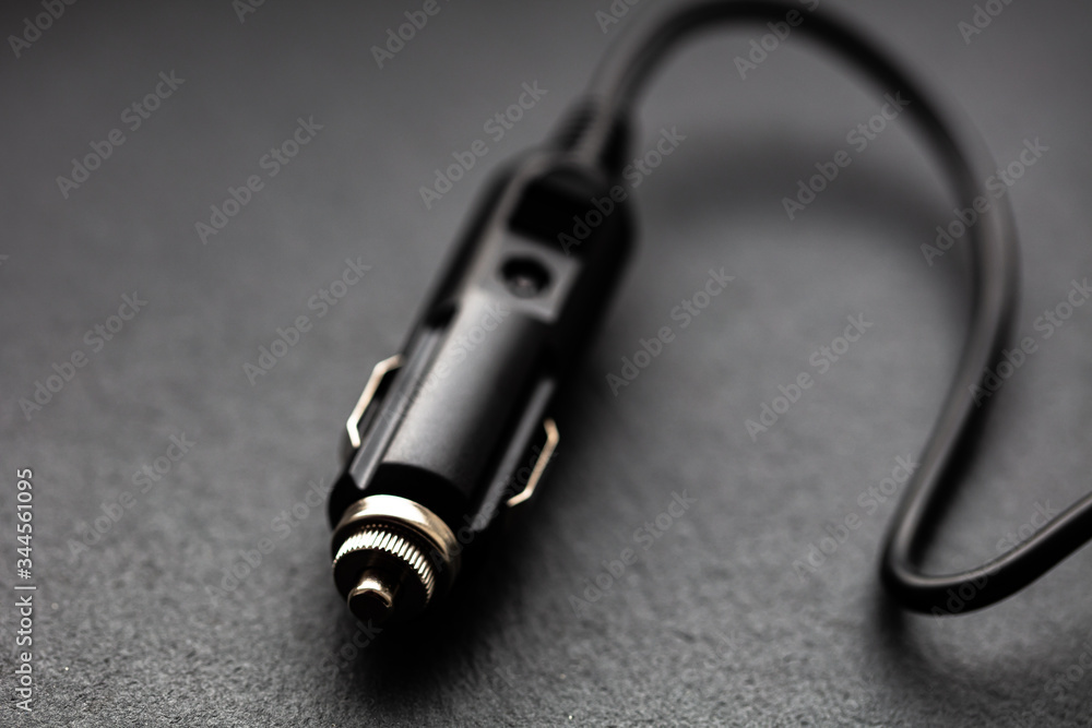 Car Charger on black background Car Charger on black background