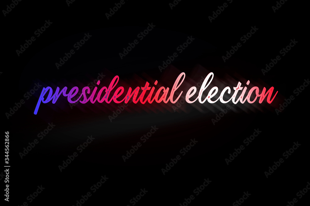 text president vote USA election democracy flag neon banner