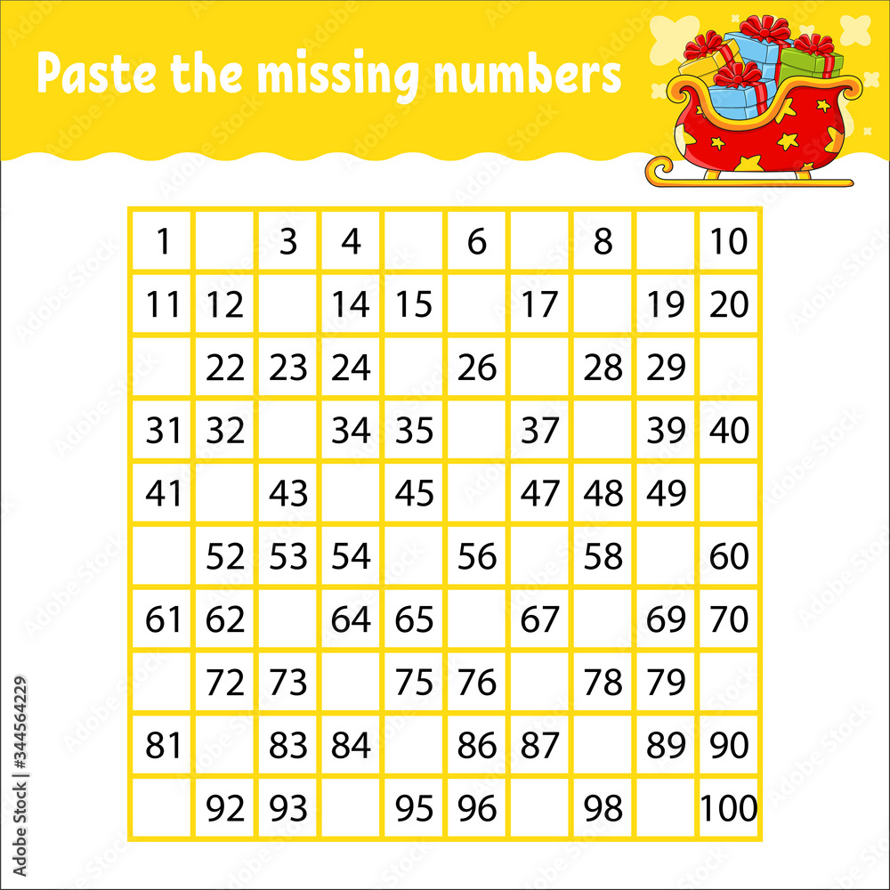 Paste The Missing Numbers From 1 To 100 Handwriting Practice Learning paste-the-missing-numbers-from-1-to-100-handwriting-practice-learning