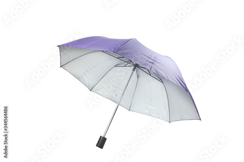 purple umbrella isolated on white background