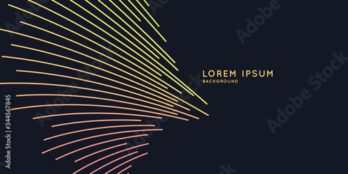 Vector abstract background with dynamic waves and lines.