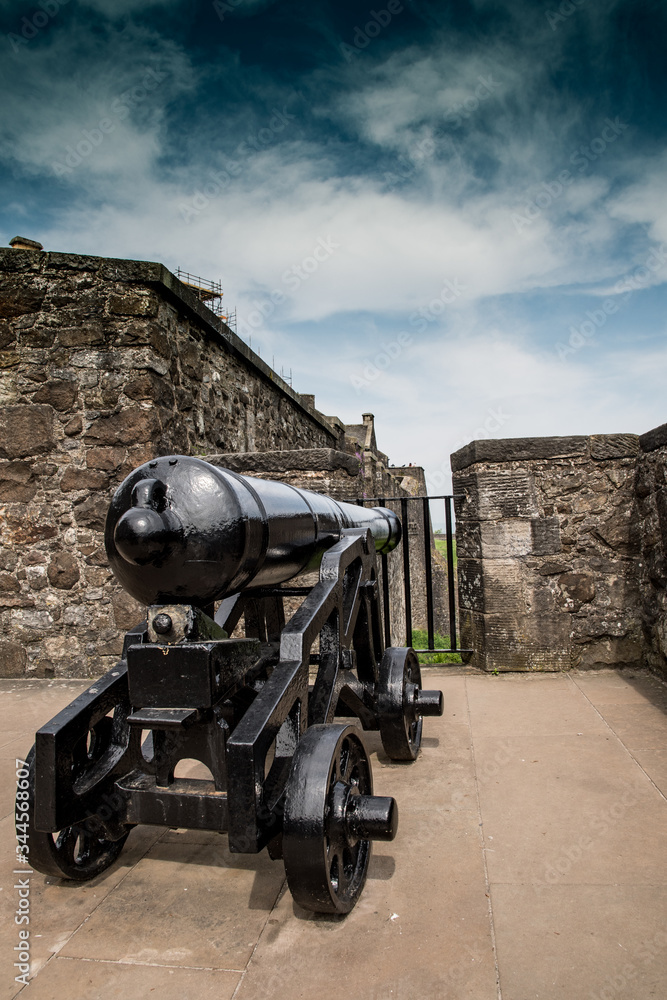 Un cannone al castello di Stirling