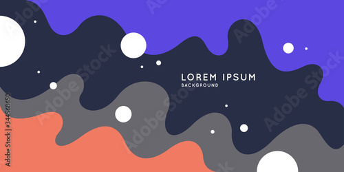 Modern backgrounds with abstract elements and dynamic shapes. Compositions of colored spots. Vector illustration.