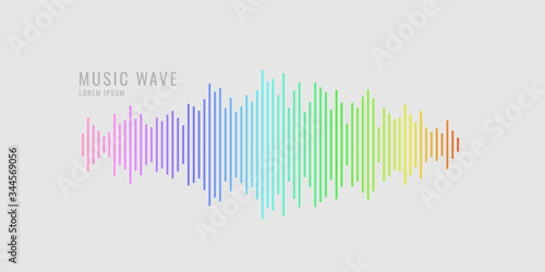 Vector illustration of music wave in the form of the equalizer