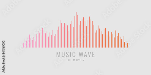 Vector illustration of music wave in the form of the equalizer
