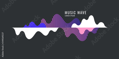 Vector illustration of music wave in the form of the equalizer