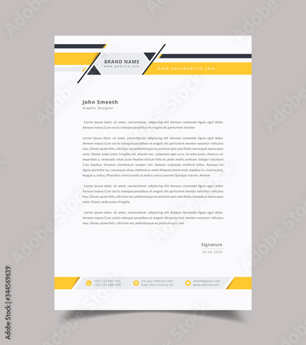 Corporate Modern Abstract Letterhead Design Template