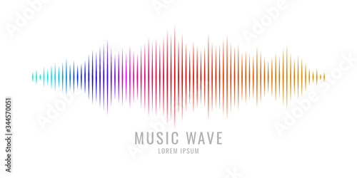 Vector illustration of music wave in the form of the equalizer photo