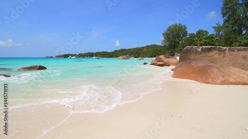 Beach Anse Lazio, Praslin Island, Seychelles, Indian Ocean, Africa photo
