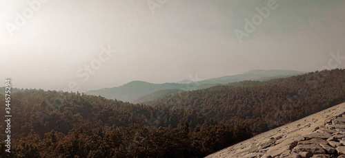 misty morning in the mountains