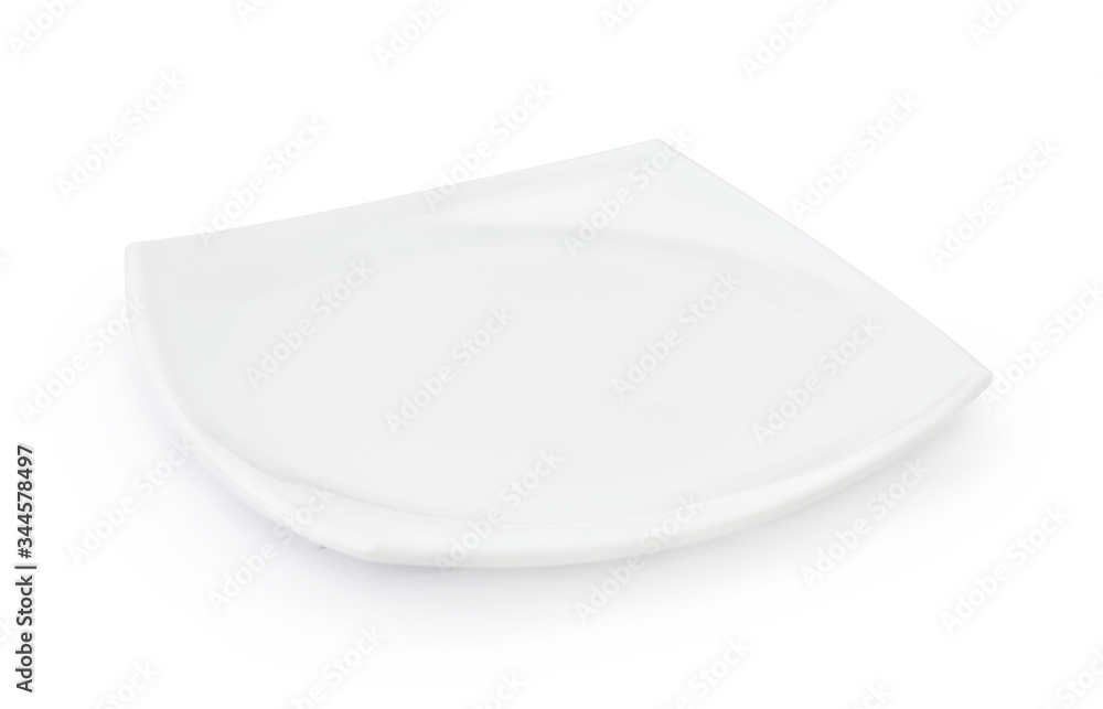 Empty white plate isolated on a white background. Empty white plate isolated on a white background.