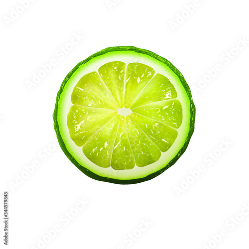 
Fresh green alluring summer cocktail lime