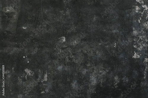 Black painted wall concrete texture simple background. grunge decorative surface. Art rough background with copy space. Wallpaper