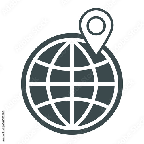 Global location, global positioning geography, gps, location navigation icon(vector illustration)