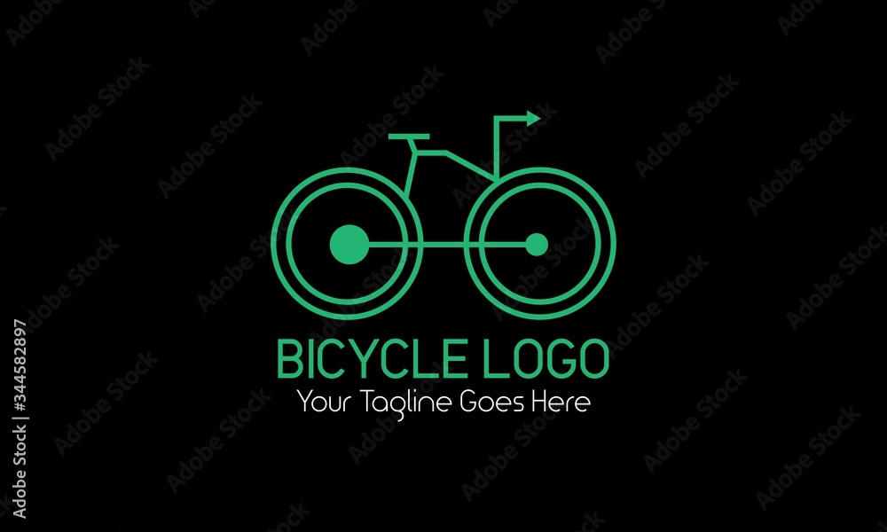 Bicycle logo design template, bike race logo design. vector illustration of a bicycle Bicycle logo design template, bike race logo design. vector illustration of a bicycle
