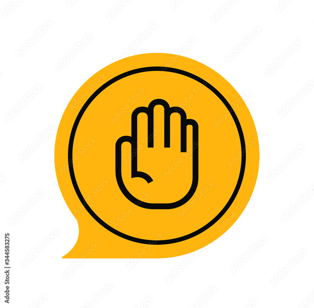 yellow hand with a sign yellow hand with a sign