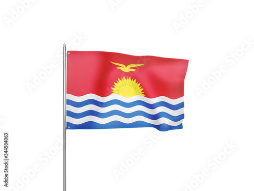 Free Download Kiribati flag waving white background 3D illustration - GFXLoad