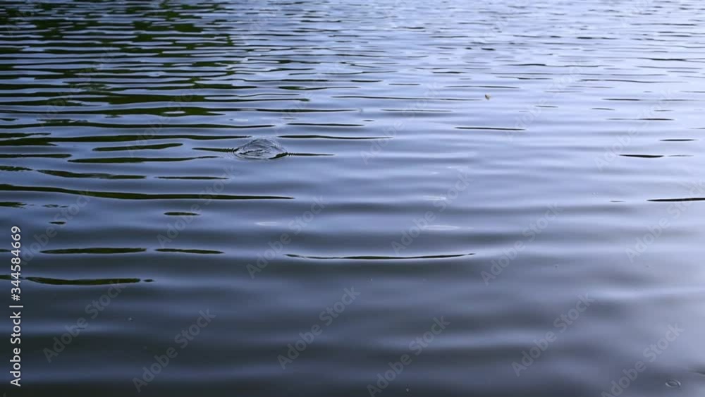 Blue water waves on lake surface close up Blue water waves on lake surface close up