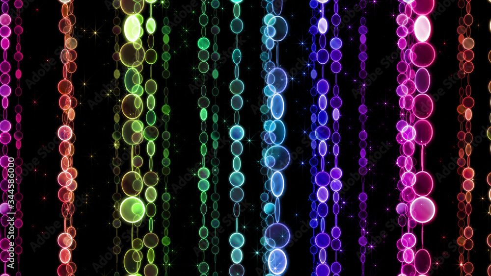Chain Line Circle Glitter neon illumination Spangle 3D illustration Background. Chain Line Circle Glitter neon illumination Spangle 3D illustration Background.
