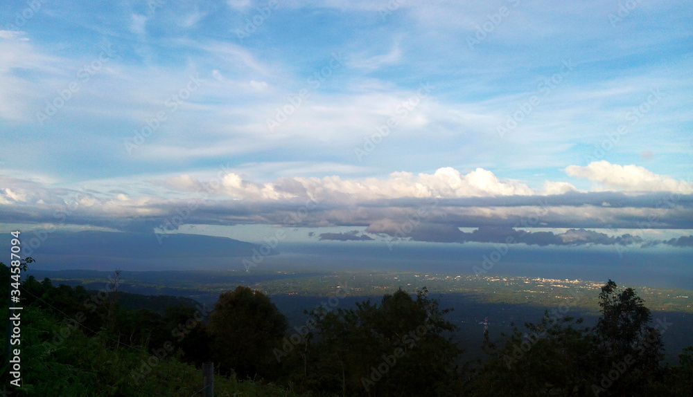 clouds over the mountains