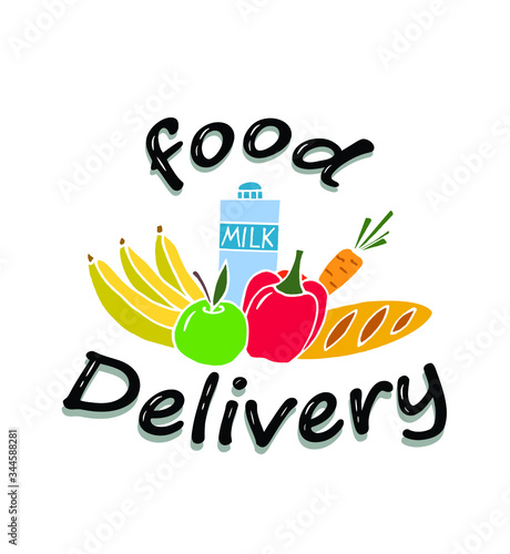 delivery of food home with the words