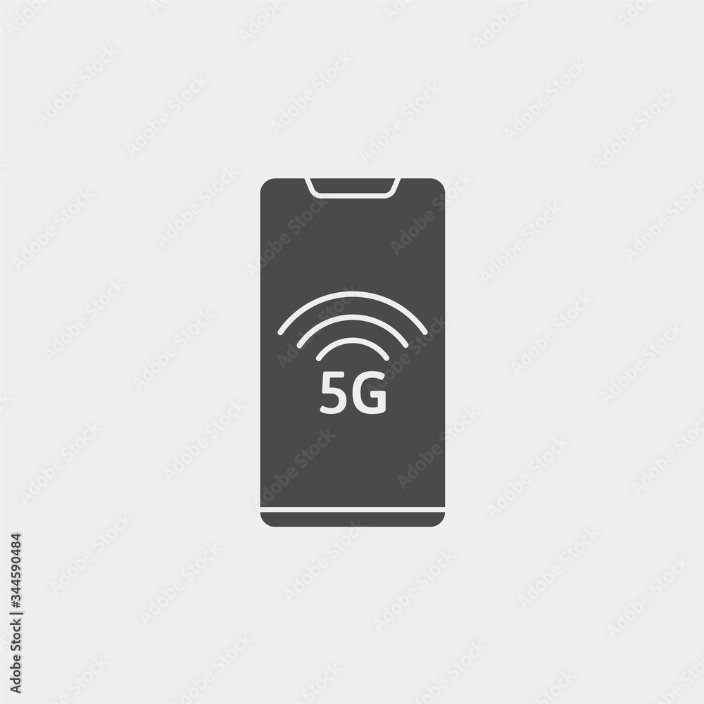 5G network signal vector icon sign symbol 5G network signal vector icon sign symbol