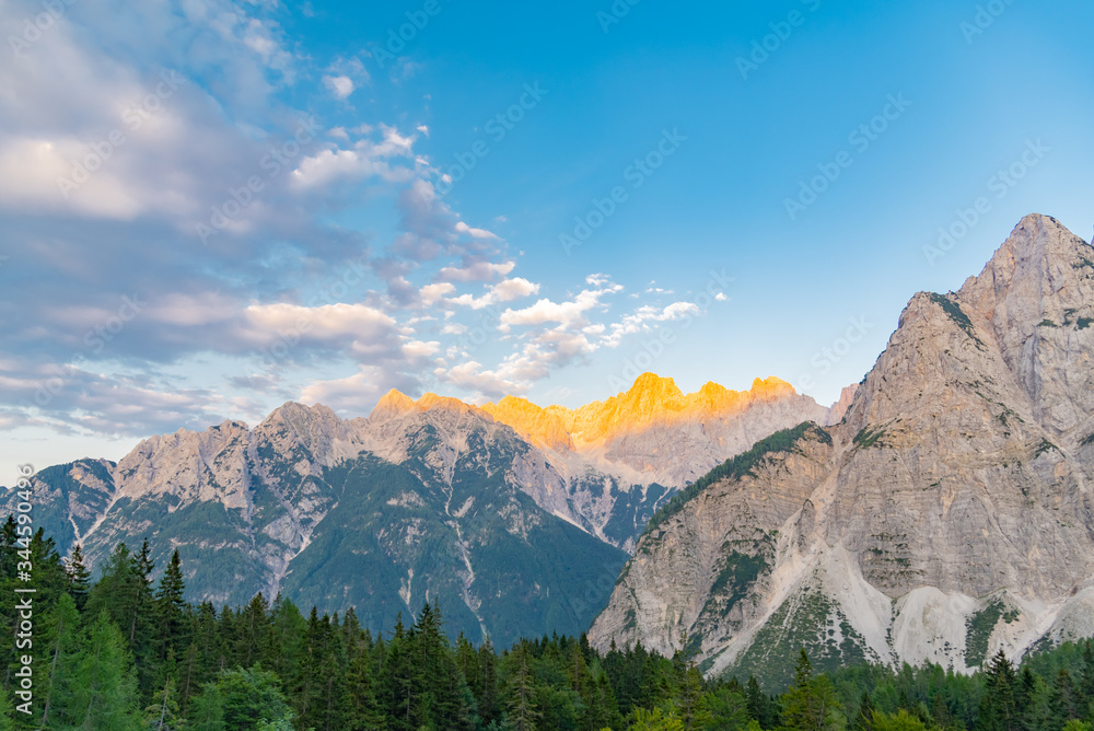 Panorama of the Alps of Slovenia