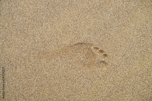 Fine delicate and shallow footprint in the sand.