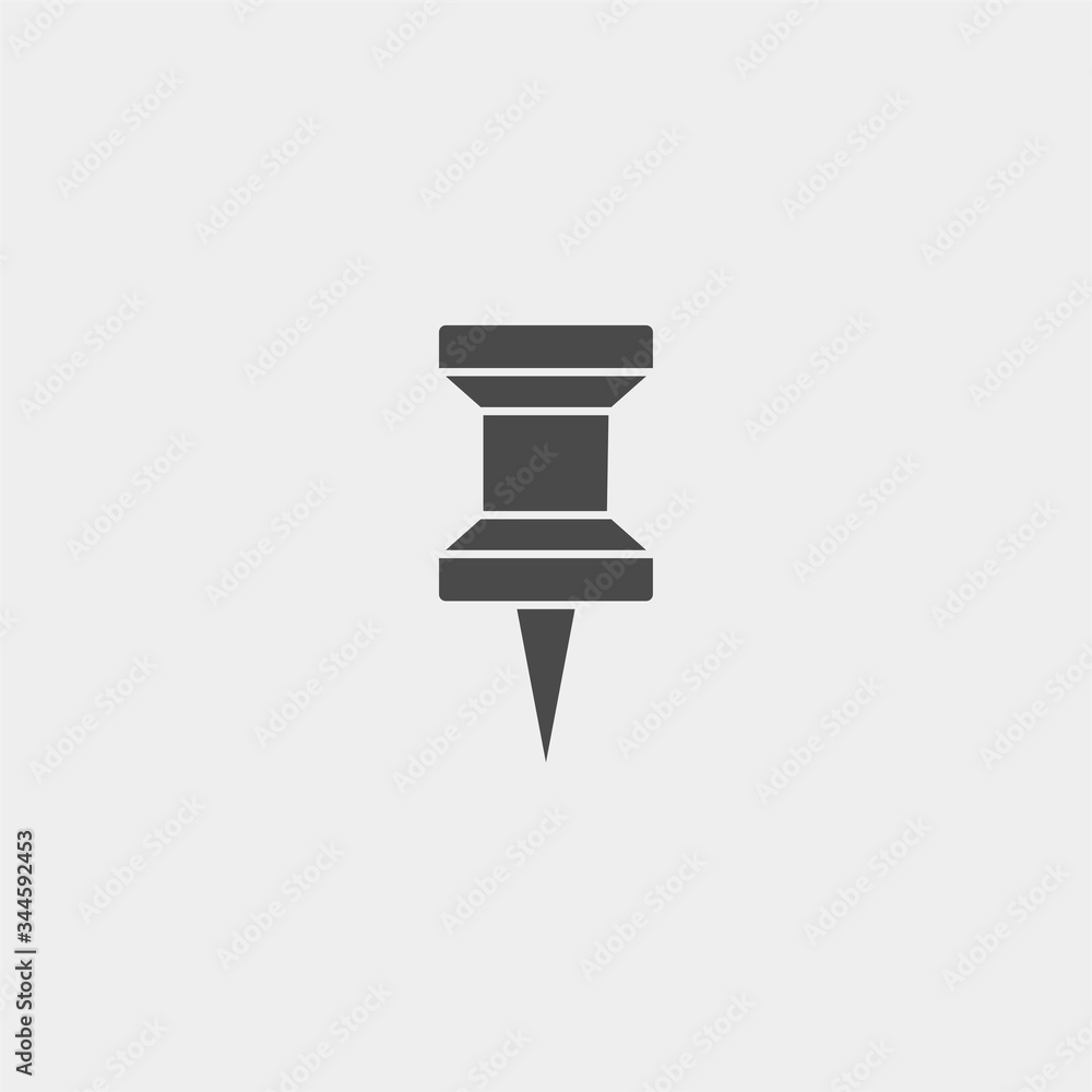 Push pin vector icon sign symbol Push pin vector icon sign symbol